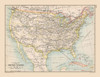 Railway Map of United States - Bartholomew 1892 Poster Print by Unknown Unknown # ITUS0007