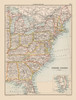 Eastern United States - Bartholomew 1892 Poster Print by Bartholomew Bartholomew # ITUS0008