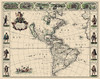 Western Hemisphere - De Wit 1660 Poster Print by De Wit De Wit # ITWE0003