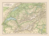 Central Switzerland - Bartholomew 1892 Poster Print by Bartholomew Bartholomew # ITSW0028