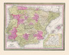 Spain Portugal - Cowperthwait 1850 Poster Print by Cowperthwait Cowperthwait # ITSP0026