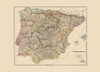 Spain Portugal - Arrowsmith 1844 Poster Print by Arrowsmith Arrowsmith # ITSP0109