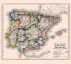 Spain Portugal - Perthes 1834 Poster Print by Perthes Perthes # ITSP0053