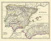 Hispania Iberian Peninsula - Perthes 1865 Poster Print by Perthes Perthes # ITSP0045