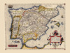 Iberian Peninsula Spain Portugal - Ortelius 1592 Poster Print by Ortelius Ortelius # ITSP0001