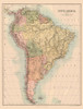 South America - Black 1867 Poster Print by Black Black # ITSA0056
