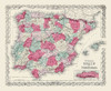 Spain Portugal - Colton 1855 Poster Print by Colton Colton # ITSP0013