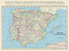 Spain Portugal - Cram 1901 Poster Print by Cram Cram # ITSP0075