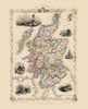 Great Britain Scotland - Tallis 1851 Poster Print by Tallis Tallis # ITSC0012