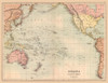 Oceania Pacific Ocean - Black 1867 Poster Print by Black Black # ITOC0009