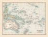 Oceania Sea Depth - Bartholomew 1892 Poster Print by Bartholomew Bartholomew # ITOC0008