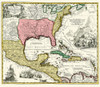 Central America New Spain Mexico - Homann 1732 Poster Print by Homann Homann # ITNS0001