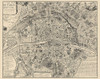 Paris France - De Fer 1705 Poster Print by De Fer De Fer # ITPA0009