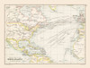 North Atlantic Chart - Bartholomew 1892 Poster Print by Bartholomew Bartholomew # ITNA0052