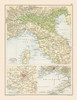 Northern Italy - Bartholomew 1892 Poster Print by Bartholomew Bartholomew # ITIT0019