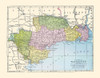 Waterford County Ireland - Bartholomew 1882 Poster Print by Bartholomew Bartholomew # ITIR0024