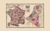 Europe France Holland Belgium - Johnson 1860 Poster Print by Johnson Johnson # ITFR0023