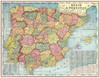 Iberian Peninsula Spain Portugal - Cram 1898 Poster Print by Cram Cram # ITES0003