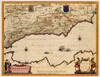 Iberian Peninsula Granada Murcia Spain - Blaeu Poster Print by Blaeu Blaeu # ITGR0010