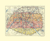 Paris France - Blue Guides 1921 Poster Print by Blue Guides Blue Guides # ITFR0225