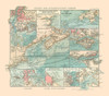 Atlantic Ocean Ports - Perthes 1914 Poster Print by Perthes Perthes # ITAO0004