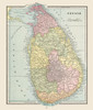 Asia Sri Lanka - Cram 1892 Poster Print by Cram Cram # ITCE0008