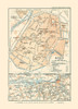 Mons Belgium Europe - Baedeker 1910 Poster Print by Baedeker Baedeker # ITBE0042