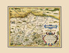 Bavaria Region Germany - Ortelius 1570 Poster Print by Ortelius Ortelius # ITBA0002