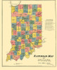 Railroad Map of Indiana - Morris 1852 Poster Print by Morris Morris # INRW0001