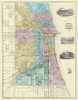 Chicago Illinois Plat - Blanchard 1869 Poster Print by Blanchard Blanchard # ILCH0003
