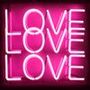Neon Love Love Love PB Poster Print by Hailey Carr # HR116117