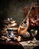 Still Life with Mandolin Poster Print by Ronald Bolokofsky # FAS2283