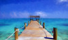 Jetty Hut Poster Print by Ronald Bolokofsky # FAS2171