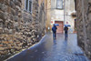 Rainy streets of Orvieto Poster Print by Ronald Bolokofsky # FAS2126