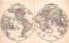 1862 Johnson Map of the World Poster Print by Johnson Johnson # FAS2047