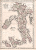 1866 Johnson Map of Italy Poster Print by Johnson Johnson # FAS2053