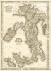 1866 Johnson Map of Italy Antiqued Poster Print by Johnson Johnson # FAS2062