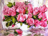Fresh Pink Roses Poster Print by Ronald Bolokofsky # FAS1848