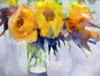 Yellow Flowers Poster Print by Ronald Bolokofsky # FAS1813