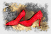 Red Pumps  Poster Print by Ronald Bolokofsky # FAS1607