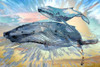 Two Blue Whales Poster Print by Ronald Bolokofsky # FAS1341