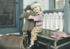 Girl and Teddy Poster Print by Unknown Unknown # F101629