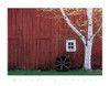 Red Barn and Aspen Tree Poster Print by Unknown Unknown # F101545