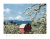Red Barn and Apple Blossoms Poster Print by Unknown Unknown # F101544