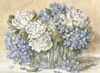 White and Blue Floral Poster Print by Unknown Unknown # F101599