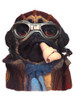 Aviator Pug Poster Print by Thomas Fluharty # F786D