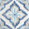 Blue Single  Morrocan Tile  Poster Print by Eva Watts # EW582A