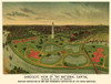 National Mall Washington DC - Johnson 1888 Poster Print by Johnson Johnson # DCWA0015