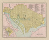 Washington  DC - Cram 1892 Poster Print by Cram Cram # DCWA0021