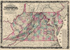 Virginia, Maryland ,Delaware - Colton  1862 Poster Print by Colton Colton # CWEC0008